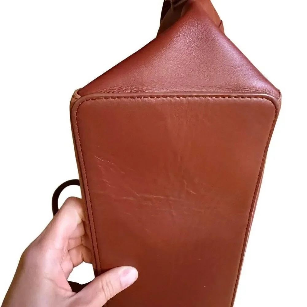 ALLSAINTS Maya Leather Shoulder Bal Calfskin In Rust Color
